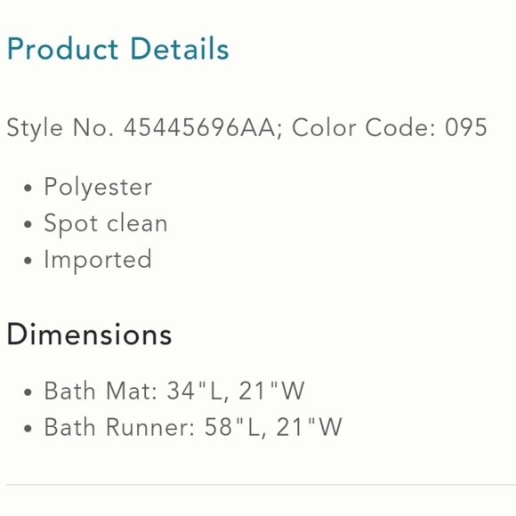 Anthropologie Jules Bath Mat - grey, pink - Picture 5 of 7